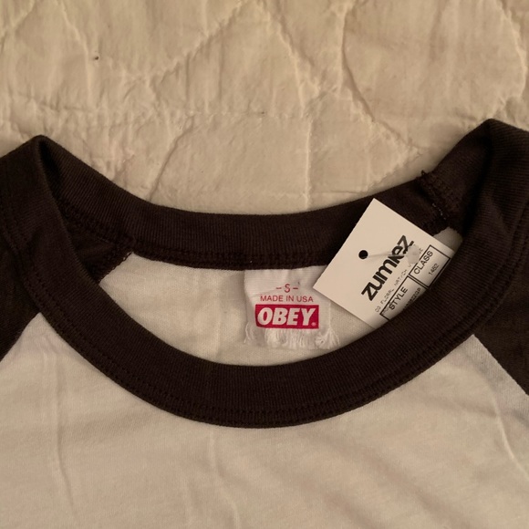 NWT Obey baseball style t-shirt, Small - Picture 2 of 4